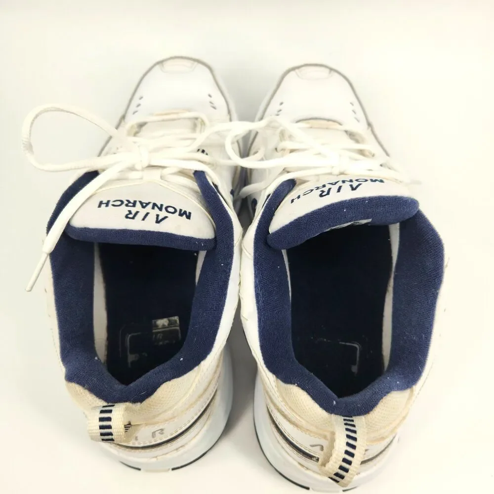 Nike Air Monarch IV Shoes Mens Size 12 White Blue Athletic Running